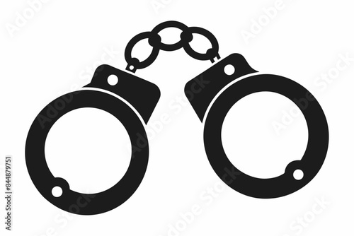 handcuffs crime vector illustration