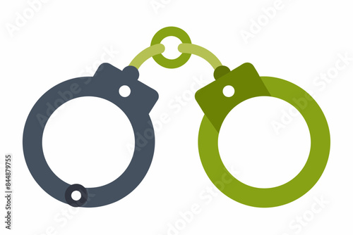 handcuffs crime vector illustration
