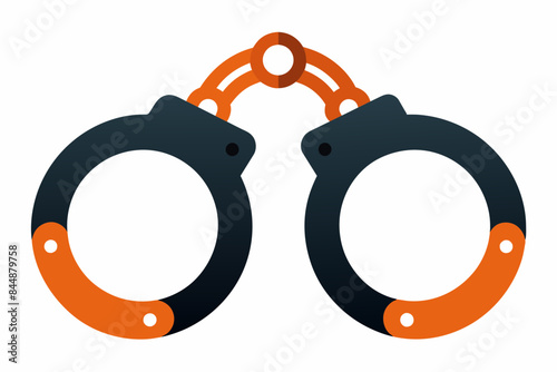handcuffs crime vector illustration