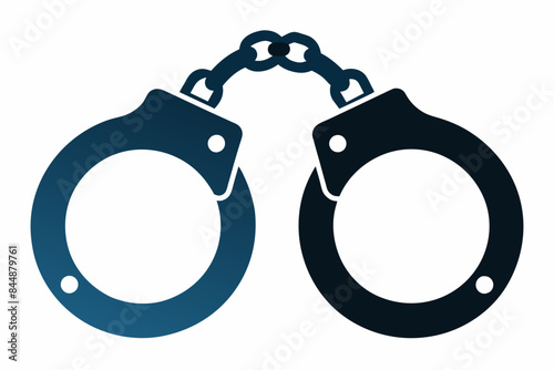handcuffs crime vector illustration