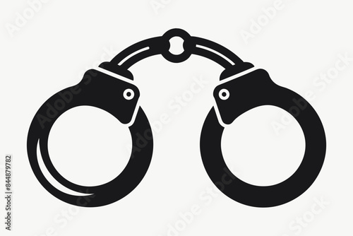 handcuffs crime vector illustration