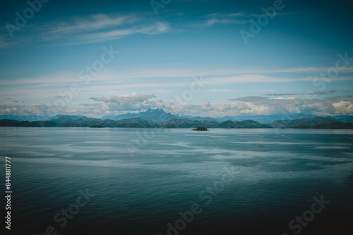 Vast Alaskan Seascape with Distant Mountain Ranges