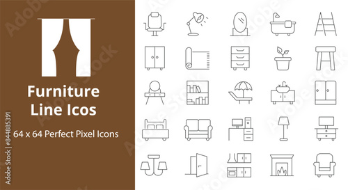 Furniture Icons vector set