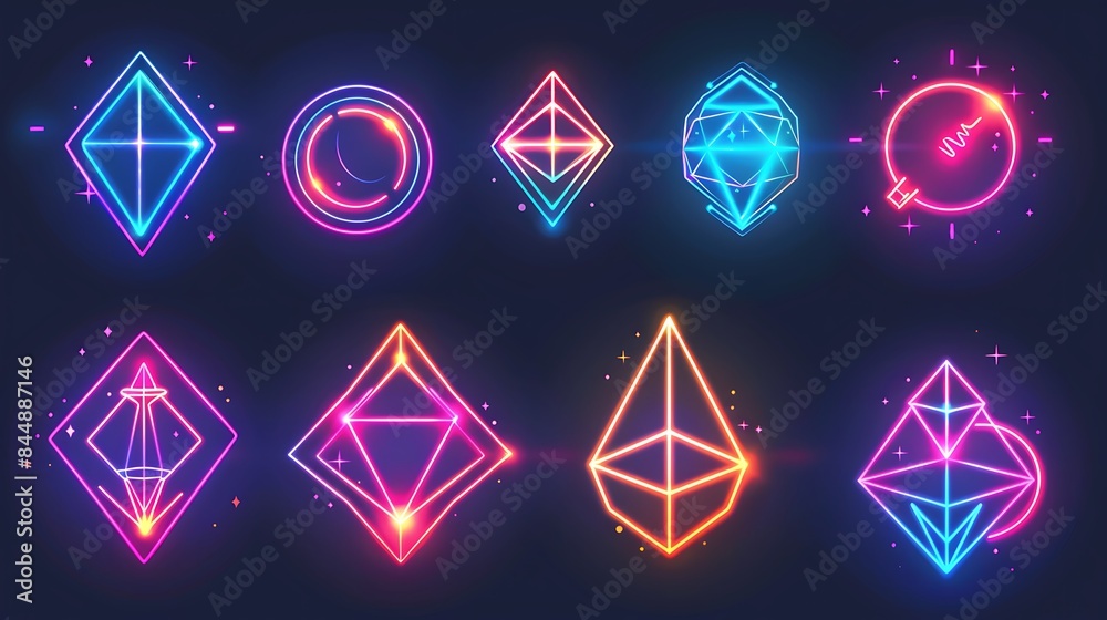 Naklejka premium light, design, disco, texture, pattern, computer, illustration, technology, vector, space, digital, dots, pink, purple, backdrop, electronic, circle, party, grid, concept, blue, matrix, tech, web, hex
