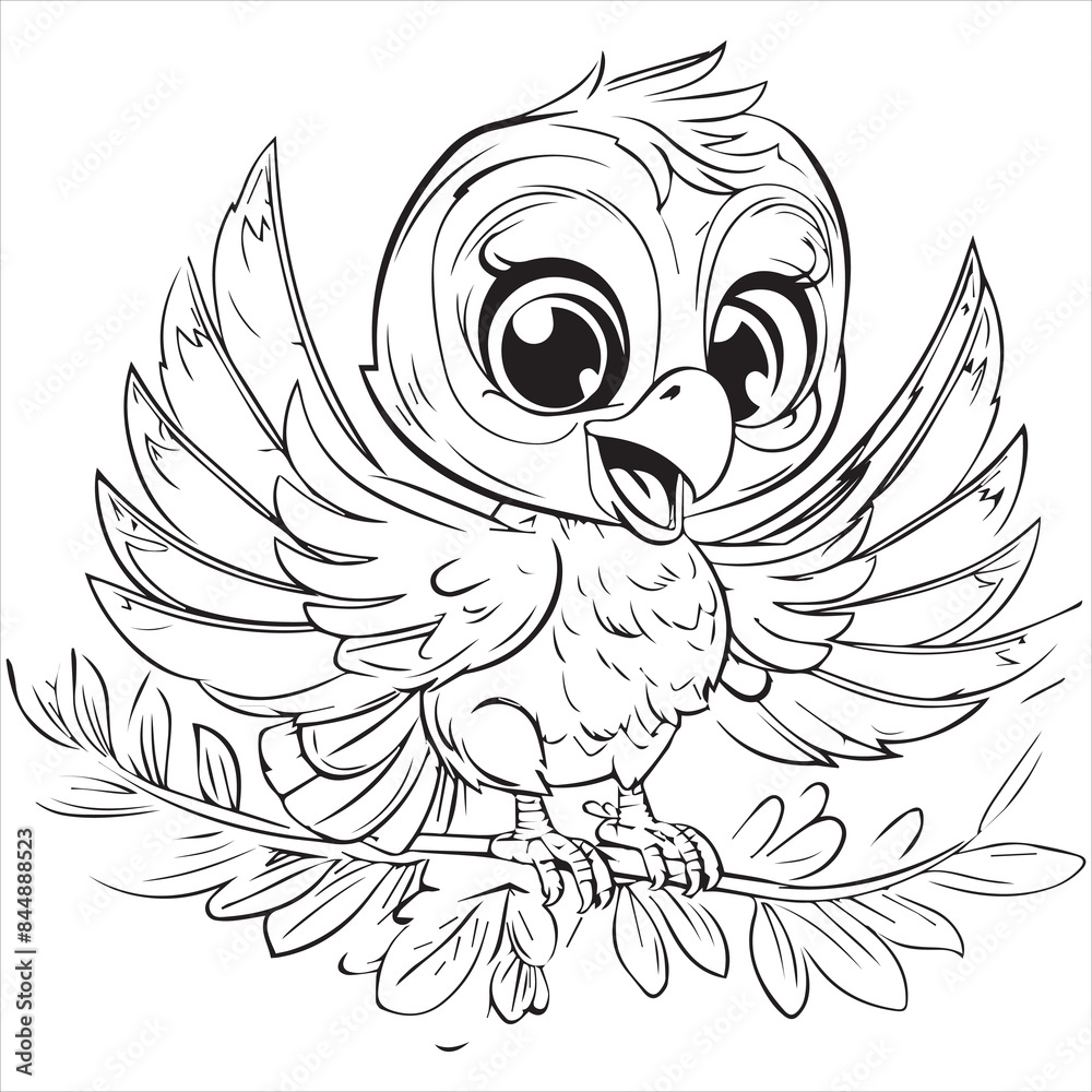 Parrot flat vector illustration Parrot cartoon vector illustration Parrot flat vector illustration Parrot cartoon vector illustration