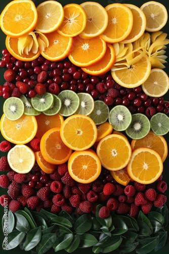  Tropical fruit platter with pineapples