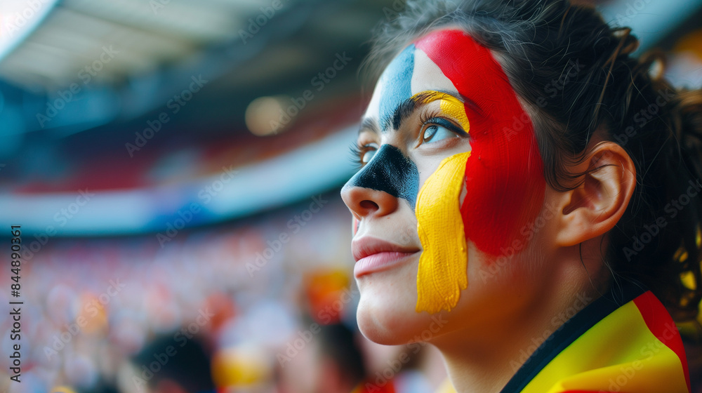 Belgian national team fan in the stands Belgian national team fan in the stands