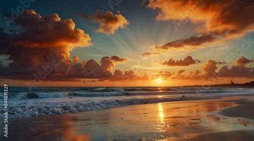 Serenity of a Beach Sunset