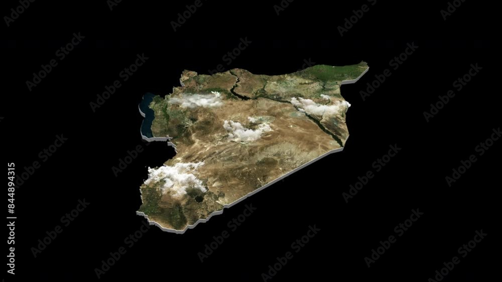 Syria 3D Country Map Animation Transparent Alpha Syria 3D Country Map Animation Transparent Alpha