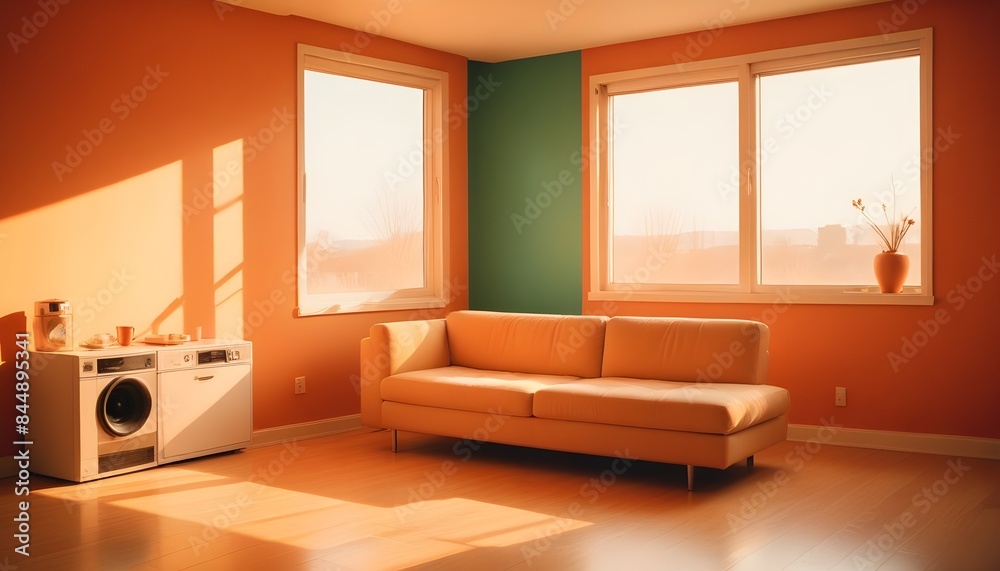 Fototapeta premium white and gold theme modern interior