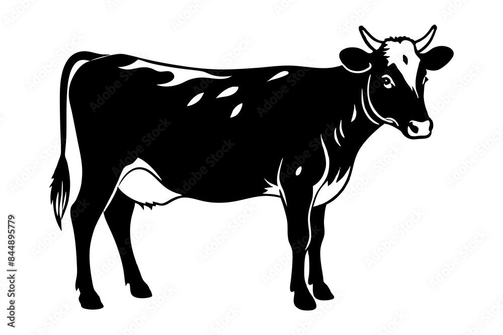 cow animal silhouette vector illustration cow animal silhouette vector illustration