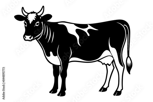 cow animal silhouette vector illustration © Shiju Graphics