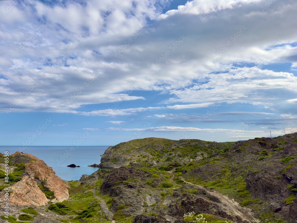 Cap de Creus: Rocky landscape at the Cala Culip, Mediterranean Sea near the border of Spain and France, Cadaqués, Girona, Pyrenees, Catalonia Cap de Creus: Rocky landscape at the Cala Culip, Mediterranean Sea near the border of Spain and France, Cadaqués, Girona, Pyrenees, Catalonia