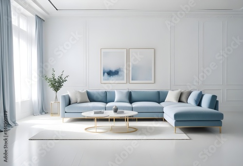 white and gold theme modern interior