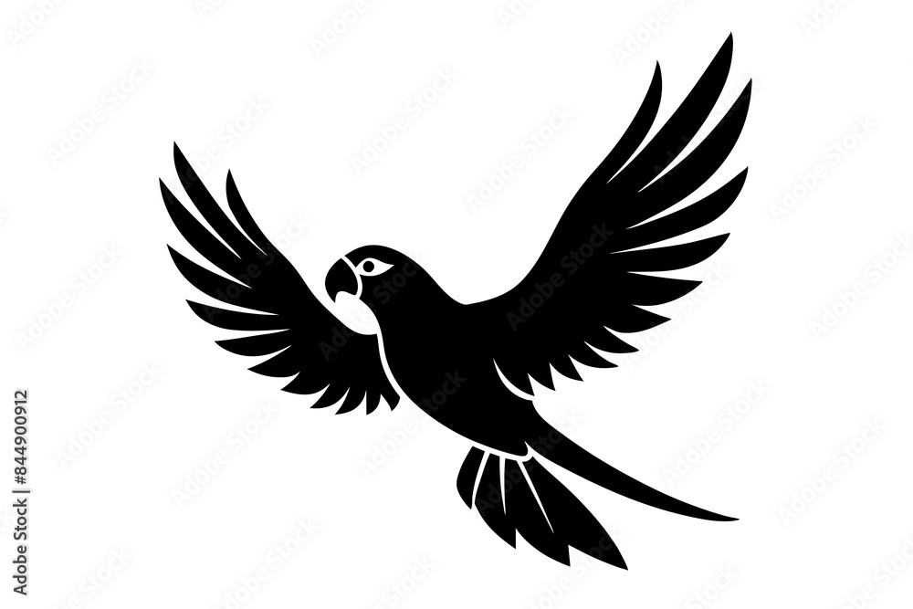 parrot bird silhouette vector illustration
