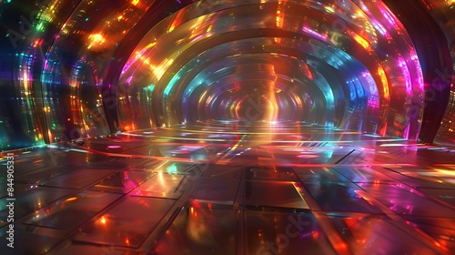 a mesmerizing 8K image capturing the dynamic energy of an abstract, colorful dance floor from a unique perspective, immersing viewers in a vibrant world of movement and rhythm. Realistic HD
