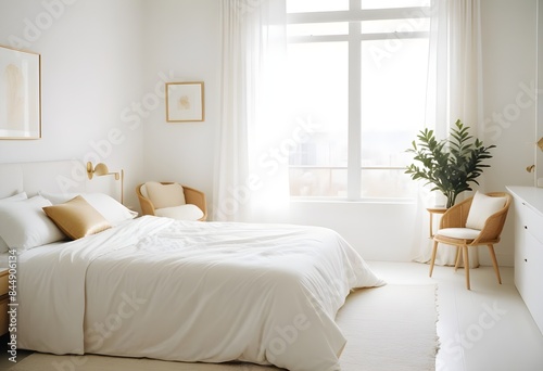 white and gold theme modern interior