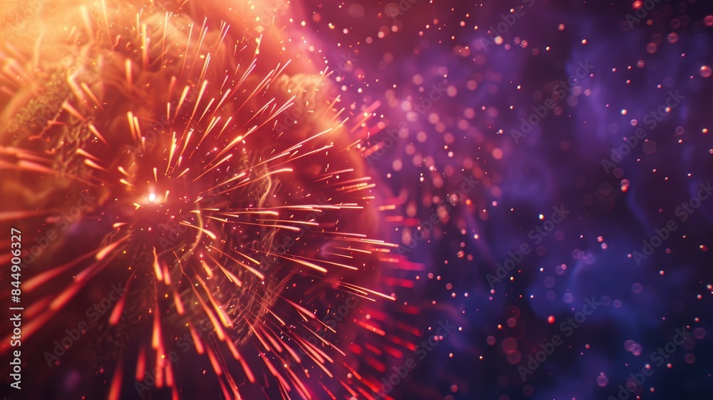 Vibrant abstract explosion of light and colors on dark background Vibrant abstract explosion of light and colors on dark background