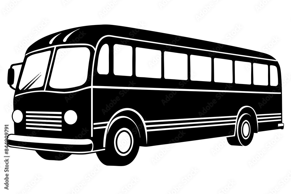 bus transport silhouette vector illustration bus transport silhouette vector illustration