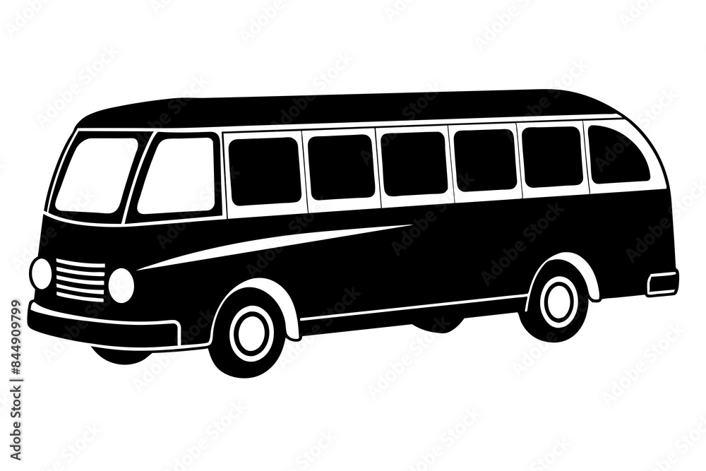 bus transport silhouette vector illustration bus transport silhouette vector illustration