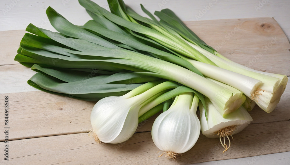 Fresh spring onion isolated on a white background Fresh spring onion isolated on a white background