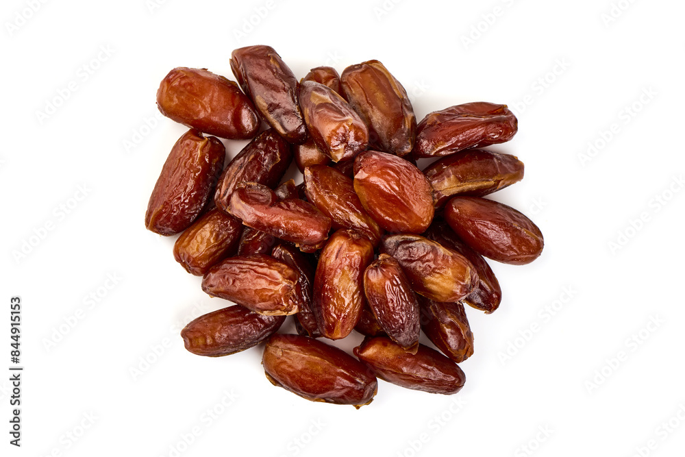 Obraz premium Dried dates, isolated on white background.