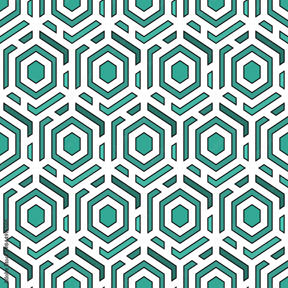 Contemporary honeycomb geometric pattern. Repeated hexagons ornament. Modern mosaic background. Seamless surface abstract design. Geo wallpaper. Digital paper, textile print. Vector art Contemporary honeycomb geometric pattern. Repeated hexagons ornament. Modern mosaic background. Seamless surface abstract design. Geo wallpaper. Digital paper, textile print. Vector art