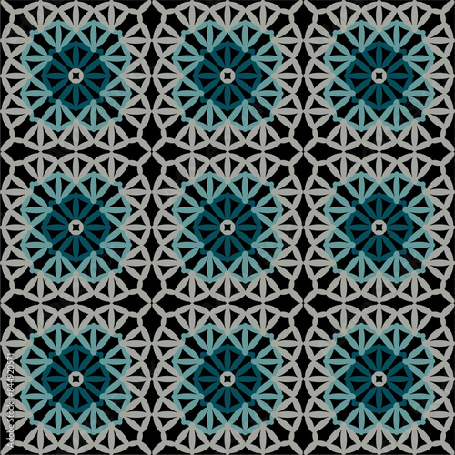 Pattern with crochet granny square wallpaper handmade decorative art design print 