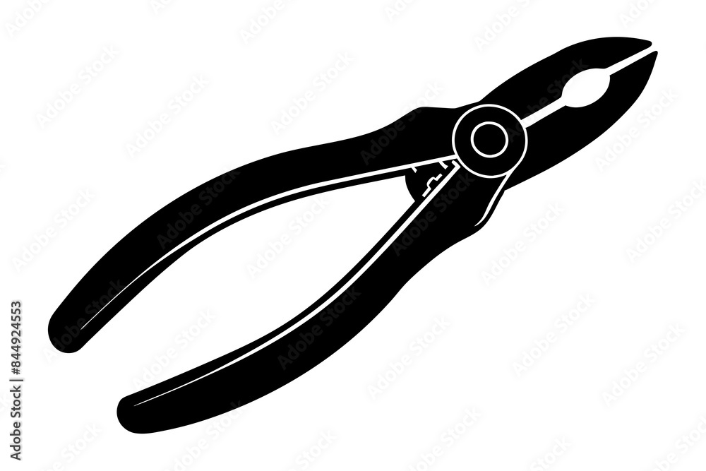 Pliers Plus cut silhouette vector illustration Pliers Plus cut silhouette vector illustration