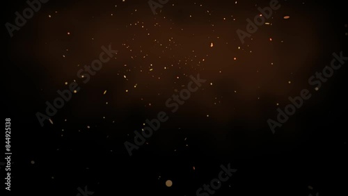 Falling gold sparkle particle background. Seamless looping beautiful tasteful simple wallpaper backdrop.