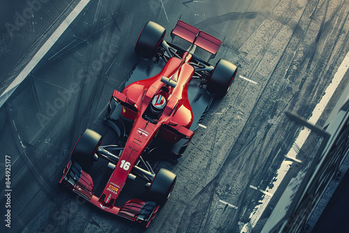 Racing car in motion, Ai Generated