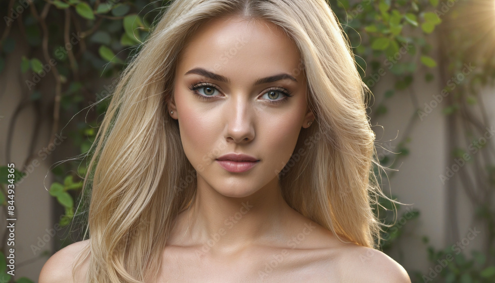 A stunning portrait of a glamorous adult woman with blonde hair and an elegant fashion sense, gazing confidently at the camera against a beautifully lit nighttime background A stunning portrait of a glamorous adult woman with blonde hair and an elegant fashion sense, gazing confidently at the camera against a beautifully lit nighttime background