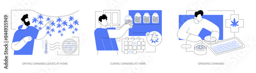 Home-grown cannabis isolated cartoon vector illustrations se