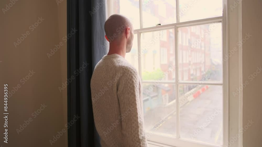 glasses-wearing young man stood by antique large window, sad emotion, depressed thinking, thoughtfulness melancholy, peaceful solitude moment, lost in thought, inner peace, self-discovery glasses-wearing young man stood by antique large window, sad emotion, depressed thinking, thoughtfulness melancholy, peaceful solitude moment, lost in thought, inner peace, self-discovery