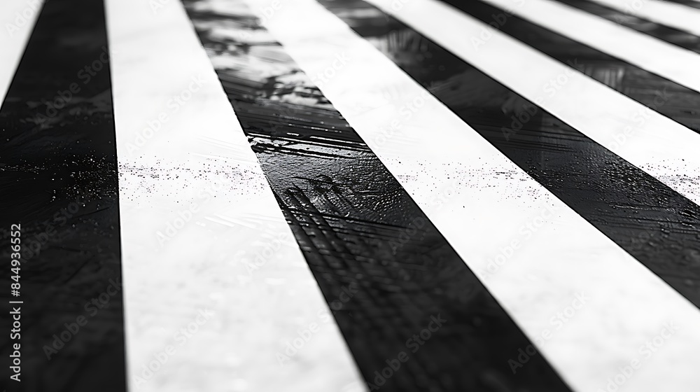 Fototapeta premium Abstract High-Contrast Pattern: Minimalist Geometry in Black and White, Textured Background