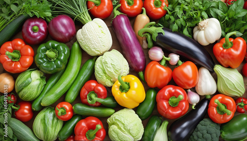 Vibrant organic produce for a fresh and healthy diet - an assortment of colorful vegetables handpicked from local farms
