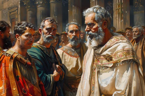 Biblical Illustration of Melchizedek in Old Testament Bible Art