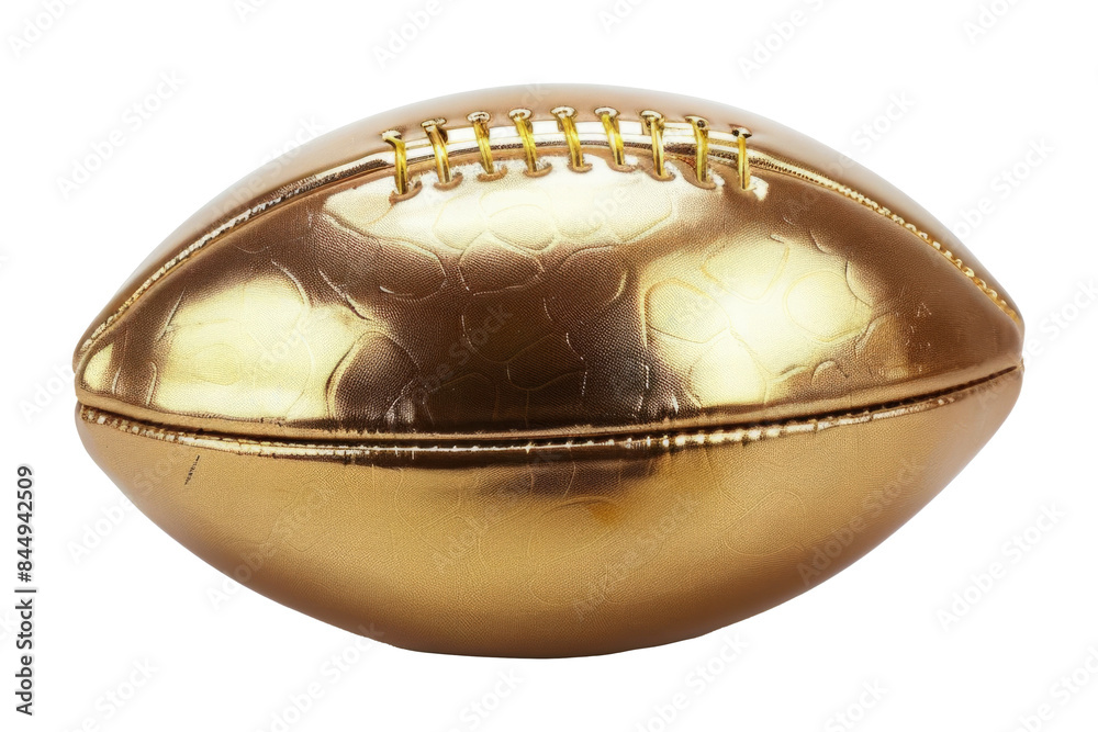 golden american football ball on white background golden american football ball on white background