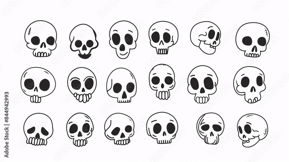 set of skulls set of skulls