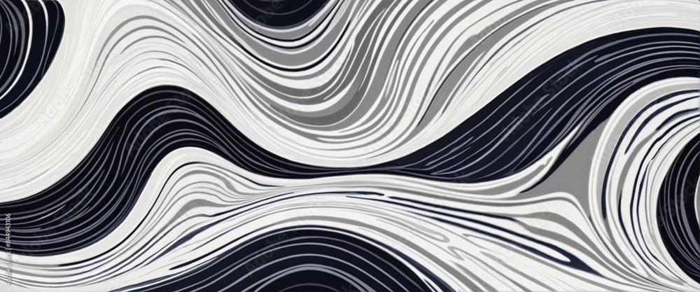 Abstract Wave Stripe Design on Transparent Background with Ink Elements Abstract Wave Stripe Design on Transparent Background with Ink Elements