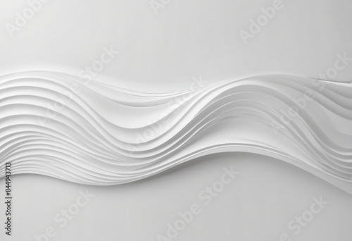 White minimalistic waves: an abstract, clean design with a flowing, modern twist