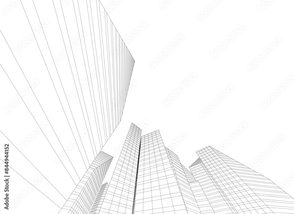 Abstract city vector 3d illustration Abstract city vector 3d illustration