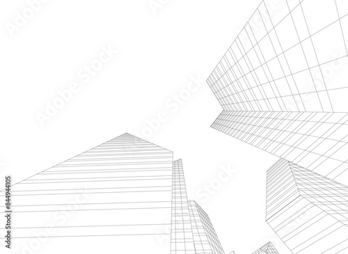 Abstract city vector 3d illustration