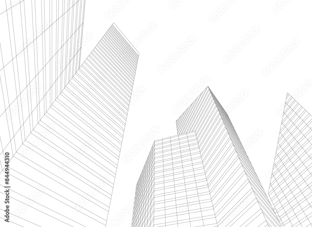 Abstract city vector 3d illustration Abstract city vector 3d illustration
