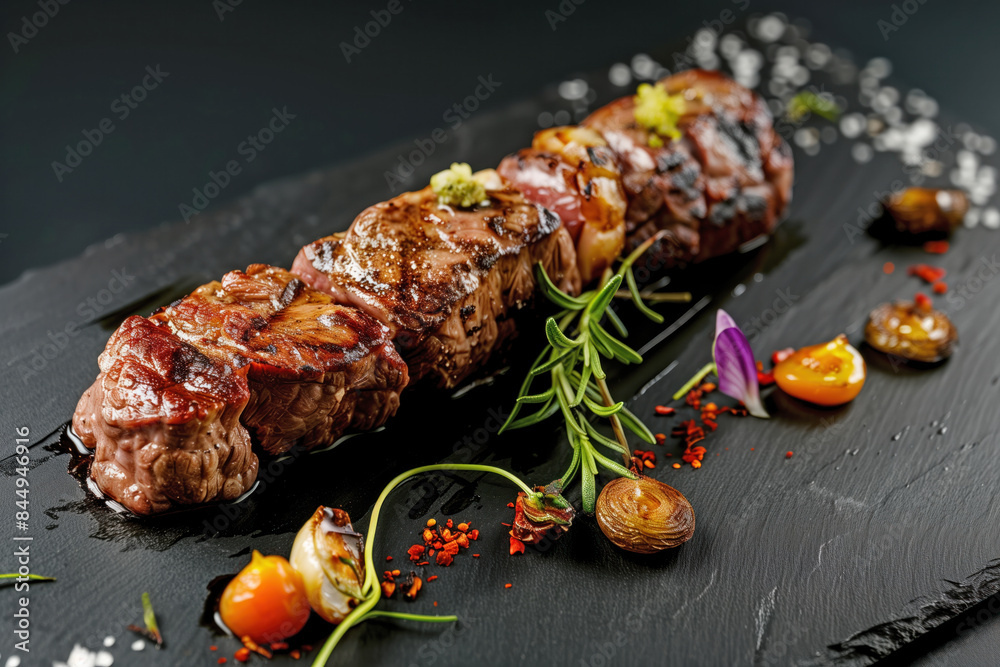 Gourmet Grilled Beef Steak with Herbs and Spices Gourmet Grilled Beef Steak with Herbs and Spices
