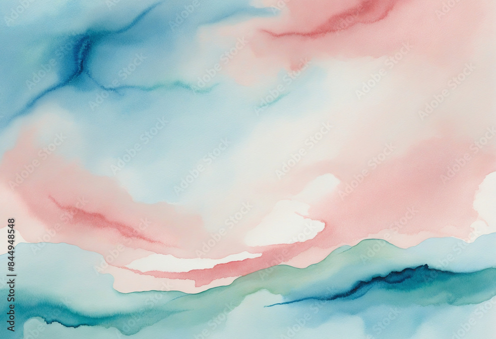 Soothing watercolor gradients of transparent blues on a textured abstract background Soothing watercolor gradients of transparent blues on a textured abstract background