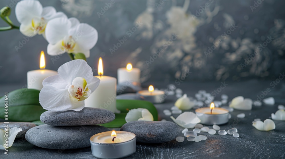 Spa Relaxation with Candles and Orchids Spa Relaxation with Candles and Orchids