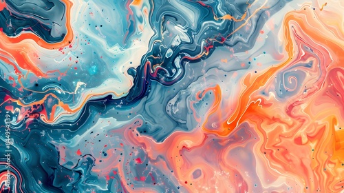 Seamless Marbled colorful abstract background. Liquid marble pattern