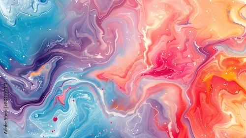 Seamless Marbled colorful abstract background. Liquid marble pattern