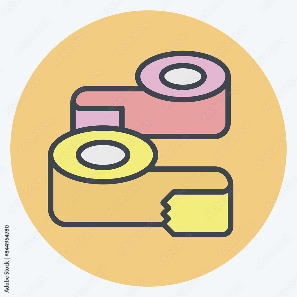 Icon Paper Glue. related to Sewing symbol. color mate style. simple design illustration Icon Paper Glue. related to Sewing symbol. color mate style. simple design illustration